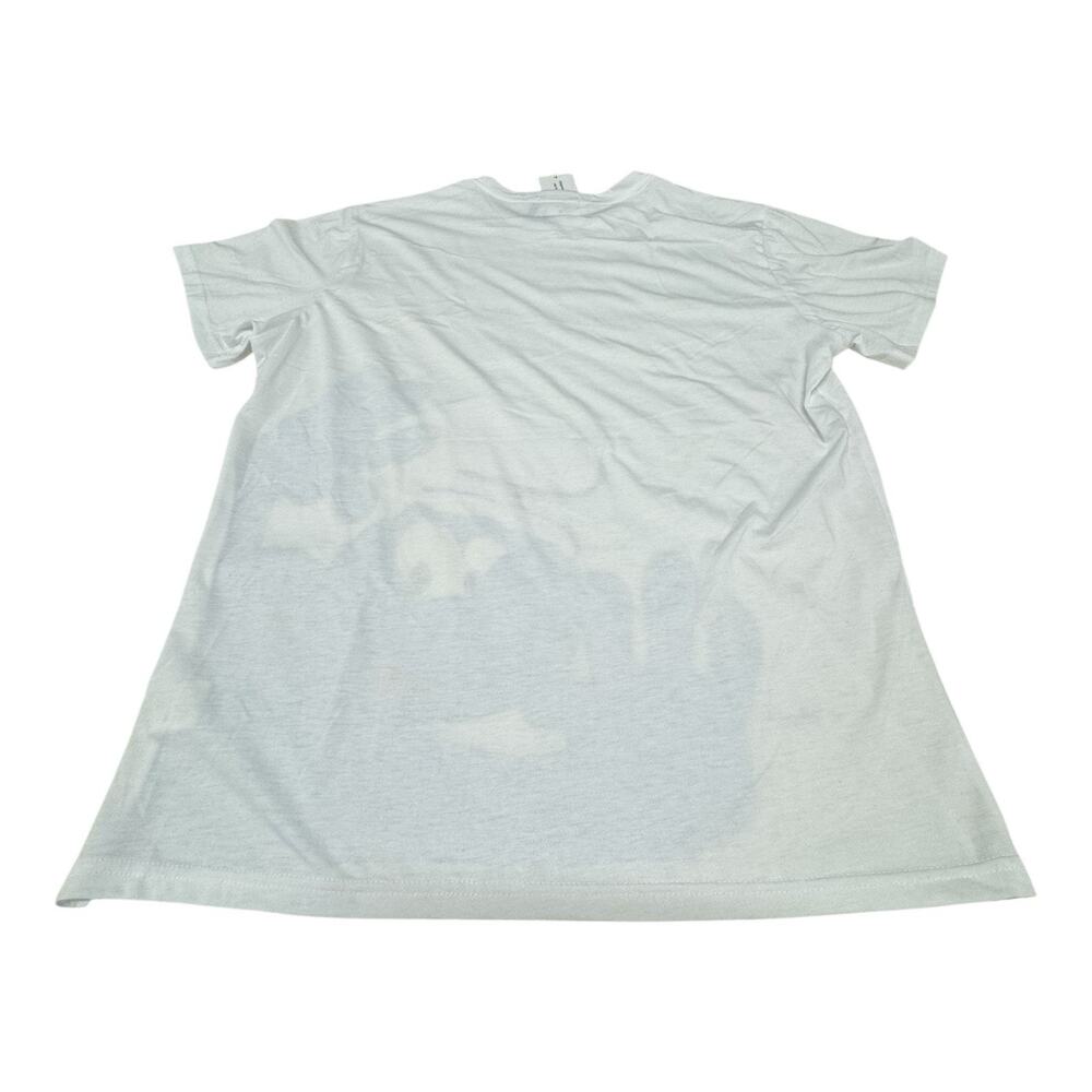 NWT SMURFS X Romwe L White Short Sleeve Peyo T-Shirt Casual Retro Cartoon 80's - Picture 9 of 9